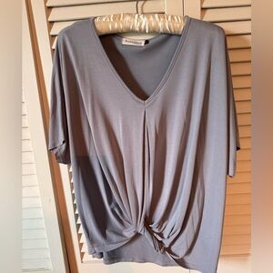Women's Soft blue Twist Front Blouse